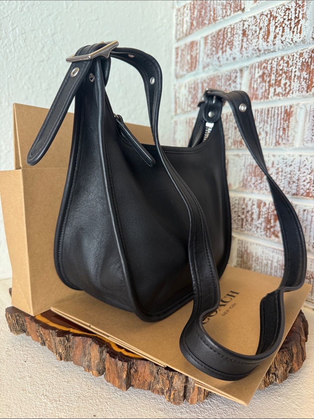 バッグ OLD COACH Janice Leather Bag Made in USA Coach Vintage Legacy Janice Bag - Gem